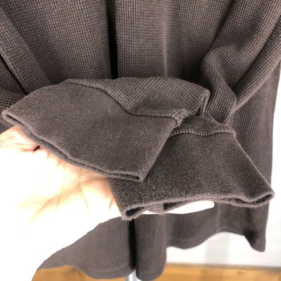 Calvin KLEIN Brown Soft Waffle Stretchy Long Sleeve Sweater Sz L - Picture 3 of 6